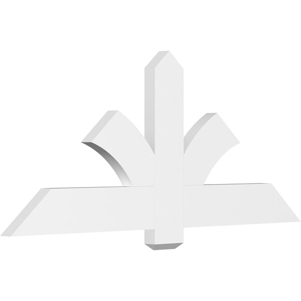 Ekena Millwork Redmond Architectural Grade PVC Gable Bracket, 60"W x 25"H x 2"D x 6"F, 10/12 Pitch GBP060X25X0206RED00 - main